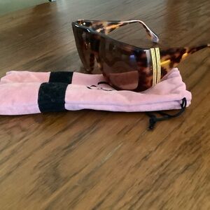 Tortoise Shell Sunglasses with Gold Accents